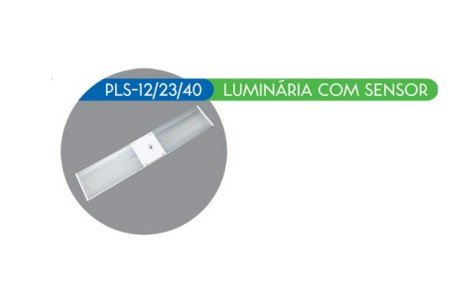 Luminária LED PLS-12/23/40 com sensor